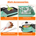 Electric Hot Pot with Grill 1600W 3 in 1 Smokeless Raclette Table Grill for