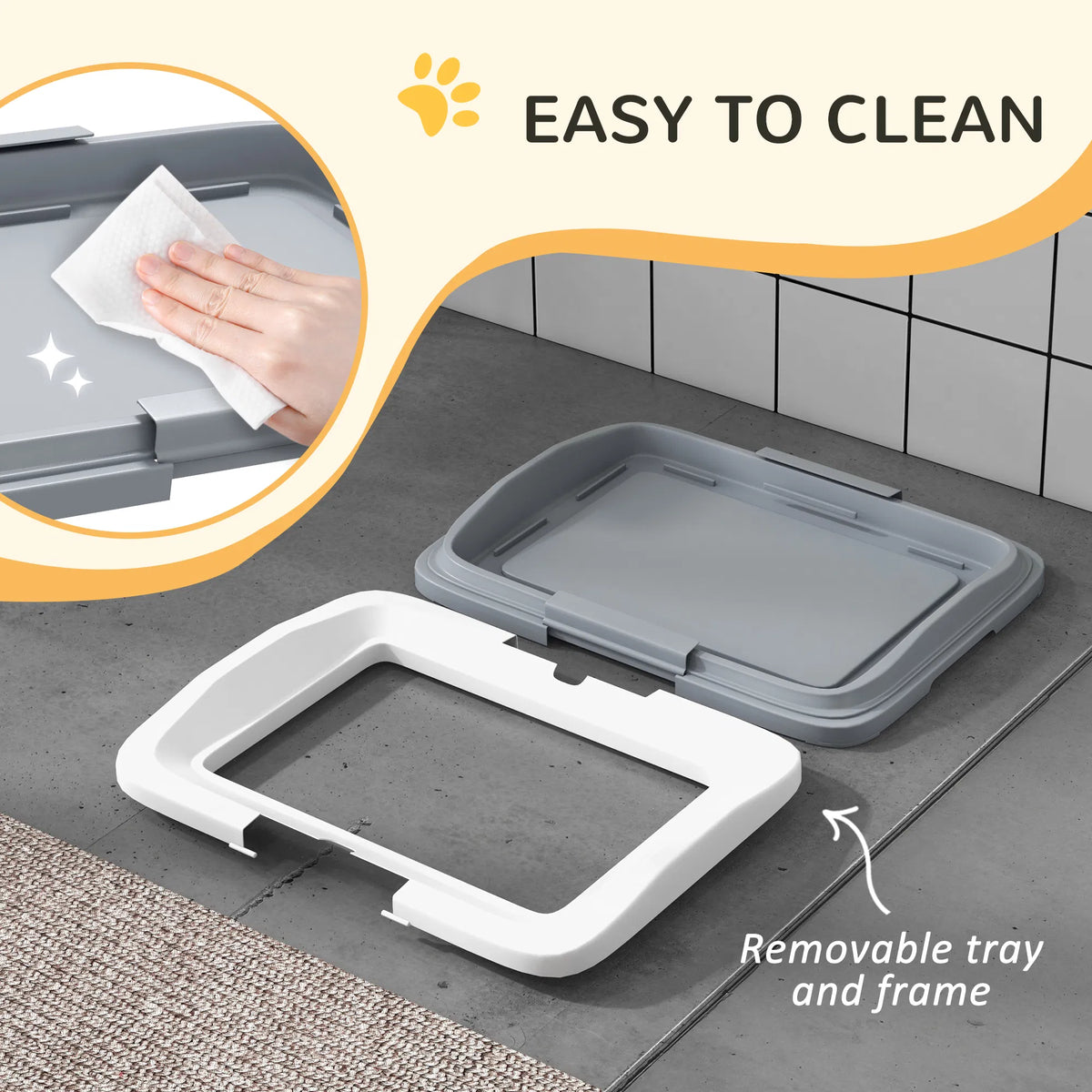 18" x 13" Pee Pad Holder Dog Potty Tray for Indoor Outdoor Easy to Clean Dog - Image 2