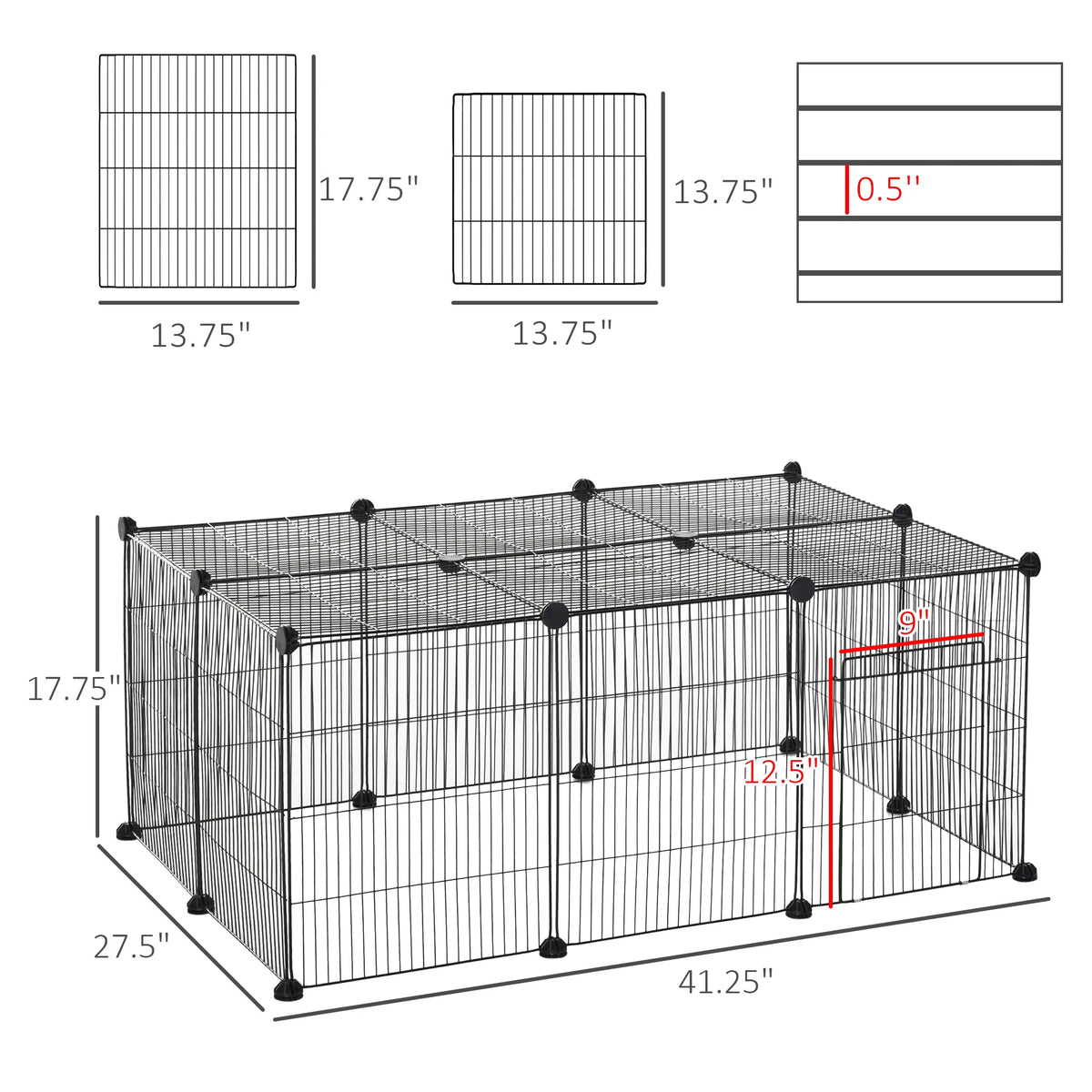 Small Animal Cage for Bunny Guinea Pig Chinchilla Hedgehog Portable Pet - Image 2