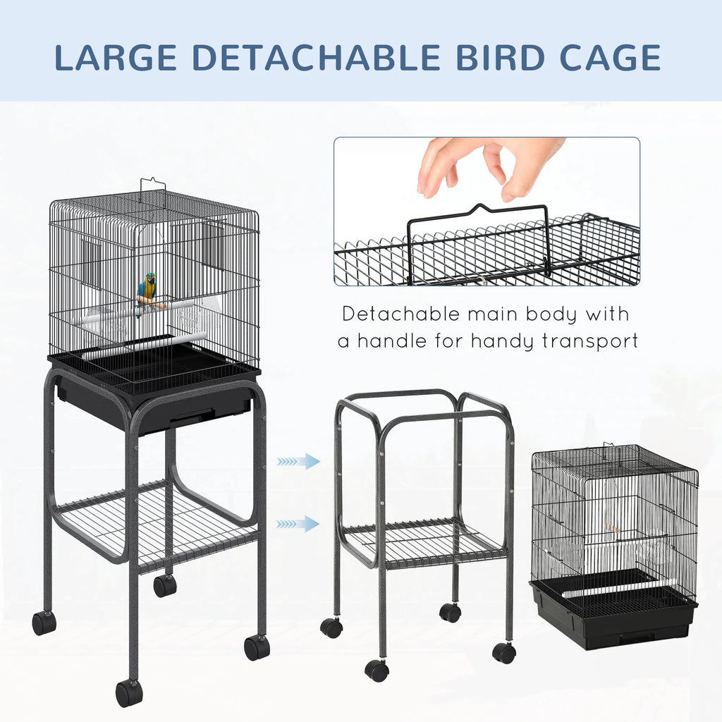 Bird Cage Starter Kit with Detachable Rolling Stand - Image 2