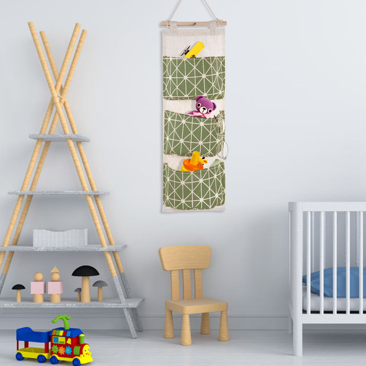 1pc wall mounted storage bag in use lifestyle