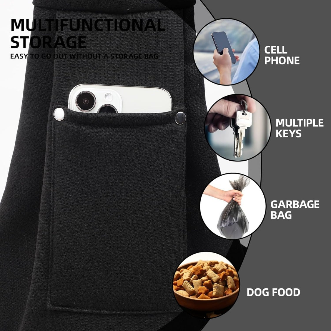 dog carrier sling reversible puppy detail and structure