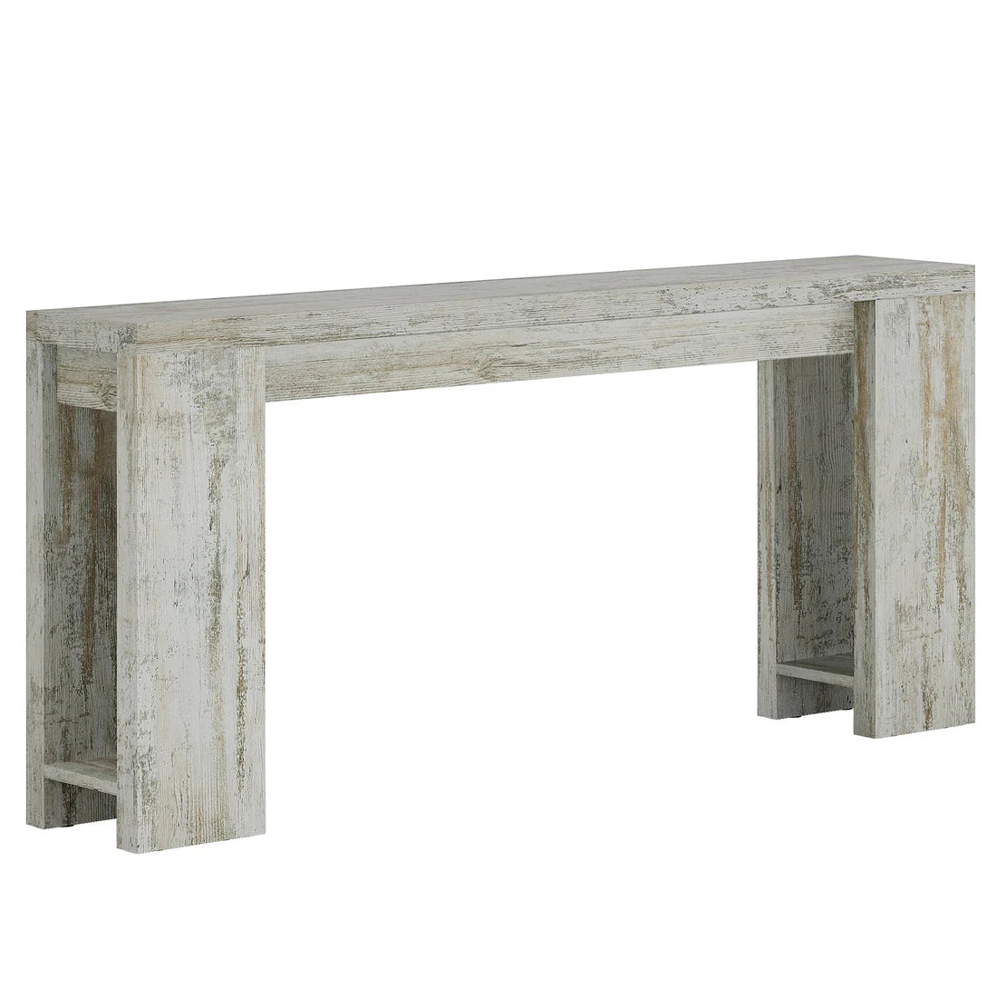 White Wooden Entryway Console Table