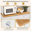 68 Inch Tilting Trash Cabinet with Hidden Trash Can & Multi Storage