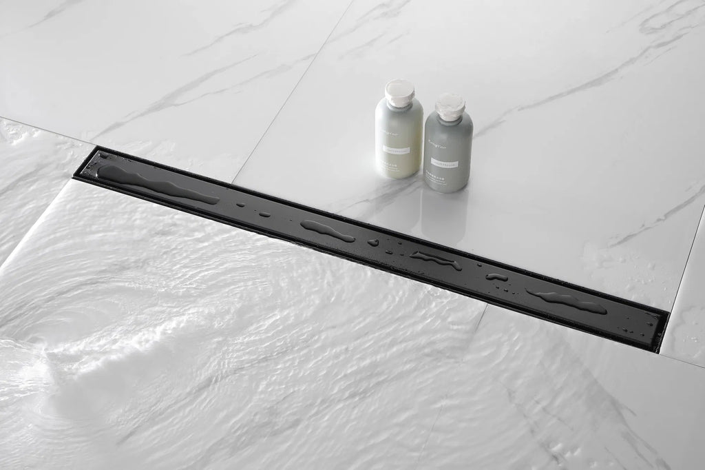 32 Inch Linear Shower Drain with 2 in 1 Flat & Tile Add Removable Cover 304 - Image 4
