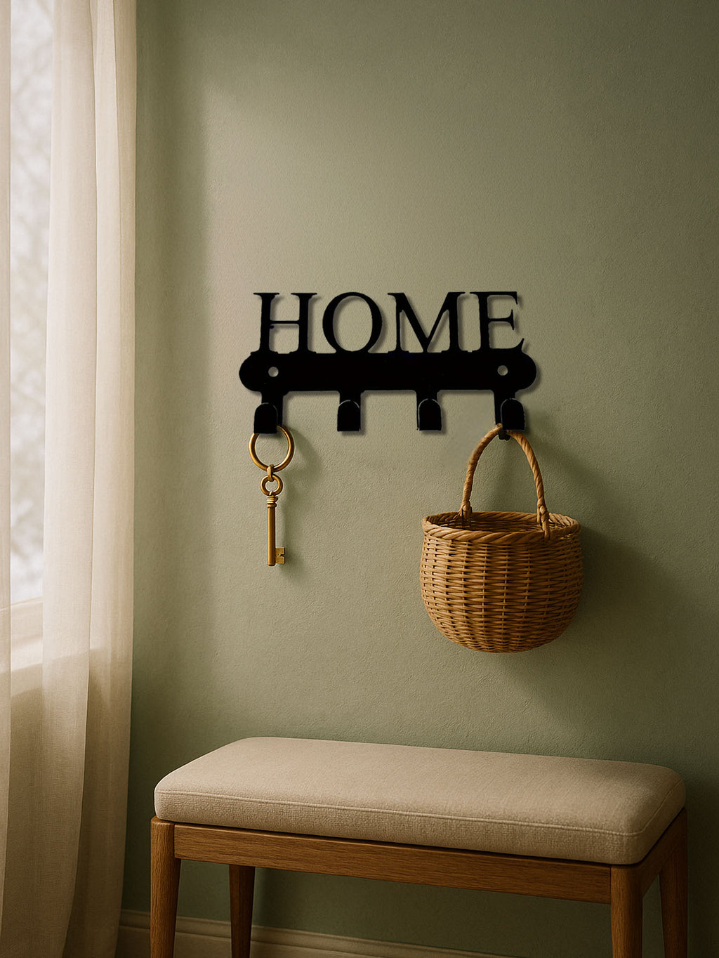 wall mounted key rack metal dimensions and features