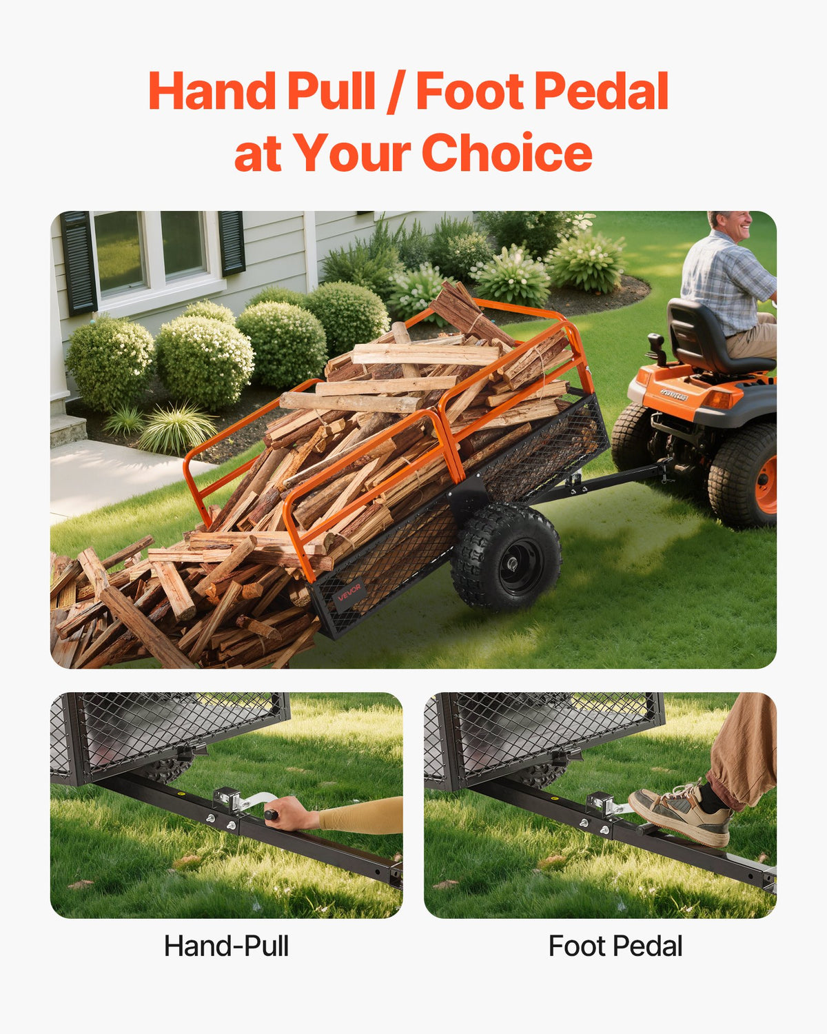 1800-lb steel dump trailer 28 cu ft product view 3