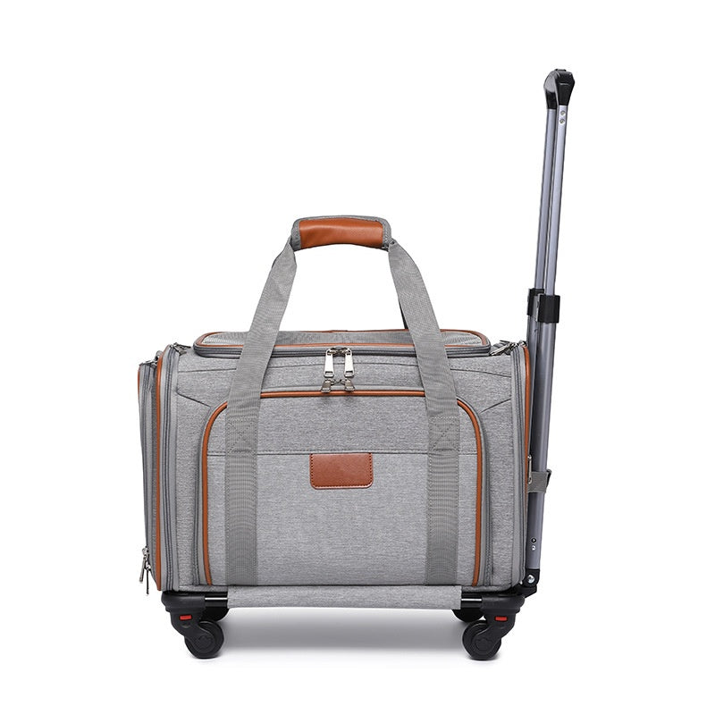 HB PET Portable Dog Travel Bag Airline Approved Pet Trolley Case - Image 3