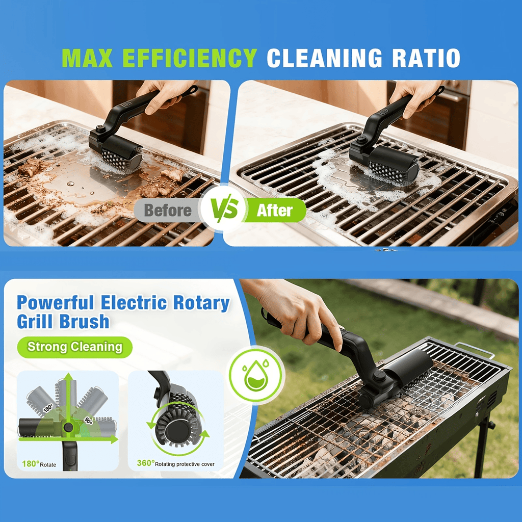 Professional Electric Rotary Grill Brush 3 Speed High Torque Power Scrubber 304 - Image 5