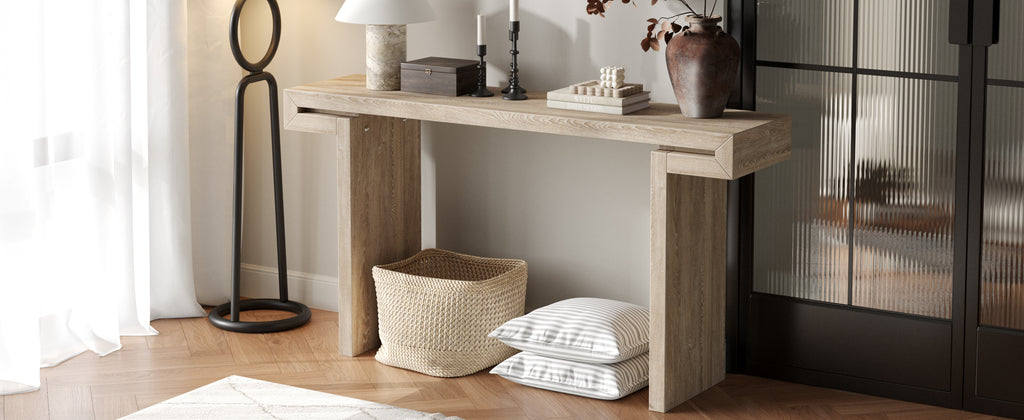 60-Inch Rustic Farmhouse Console Table