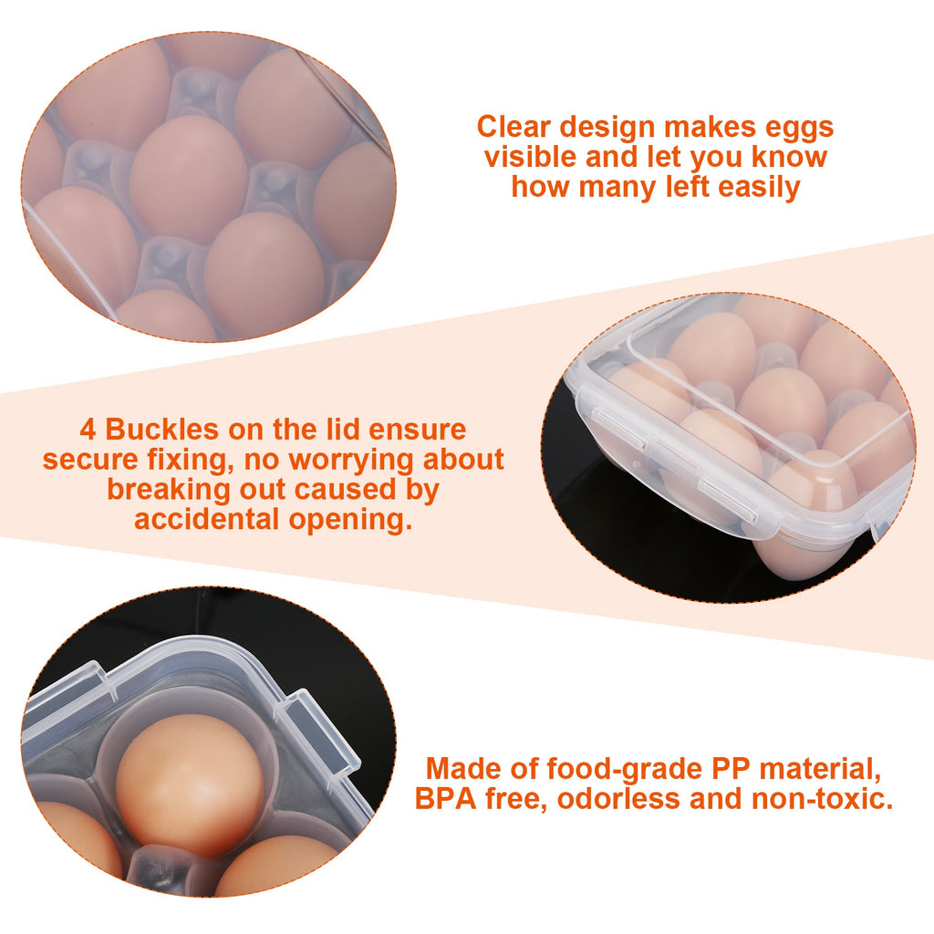 2pcs plastic egg holder stackable product angle 8