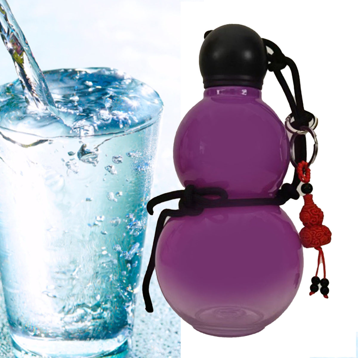 Gourd Style Water Bottle PC 800ml Insulated Chinese Retro Portable Sports Water - Image 4