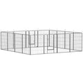 16 Panel 39" Height Heavy Duty Dog Playpen for Small Medium Large Dogs Grey