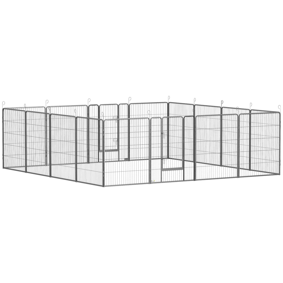 16 Panel 39" Height Heavy Duty Dog Playpen for Small Medium Large Dogs Grey