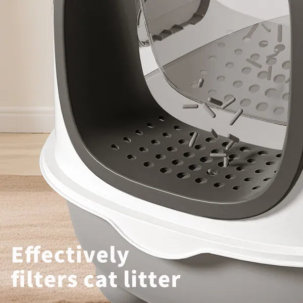 E Classic Grey Cat Litter Box Simple And Practical Large Space High Cost - Image 5