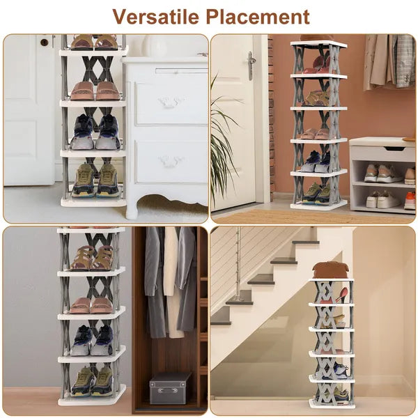 tier foldable shoe rack vertical detail and structure