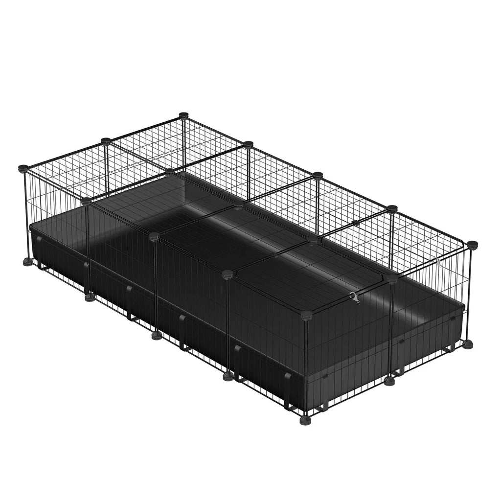 47x24x12" Guinea Pig Cage Small Animal Playpen DIY Metal Pet Enclosure with 20