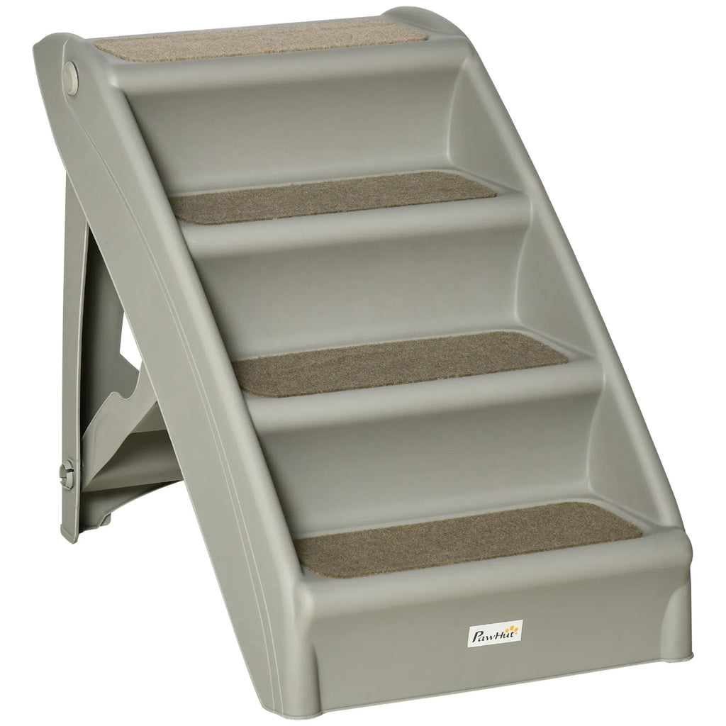 4 Level Portable Dog Stairs Foldable Dog Steps for Small Dogs Lightweight Cat