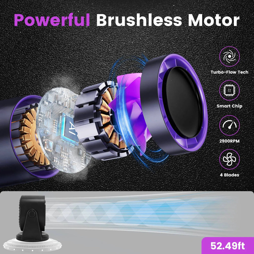 Multi Speed Personal Desk Fan 100 Adjustable Airflow Levels LCD Control Panel - Image 4