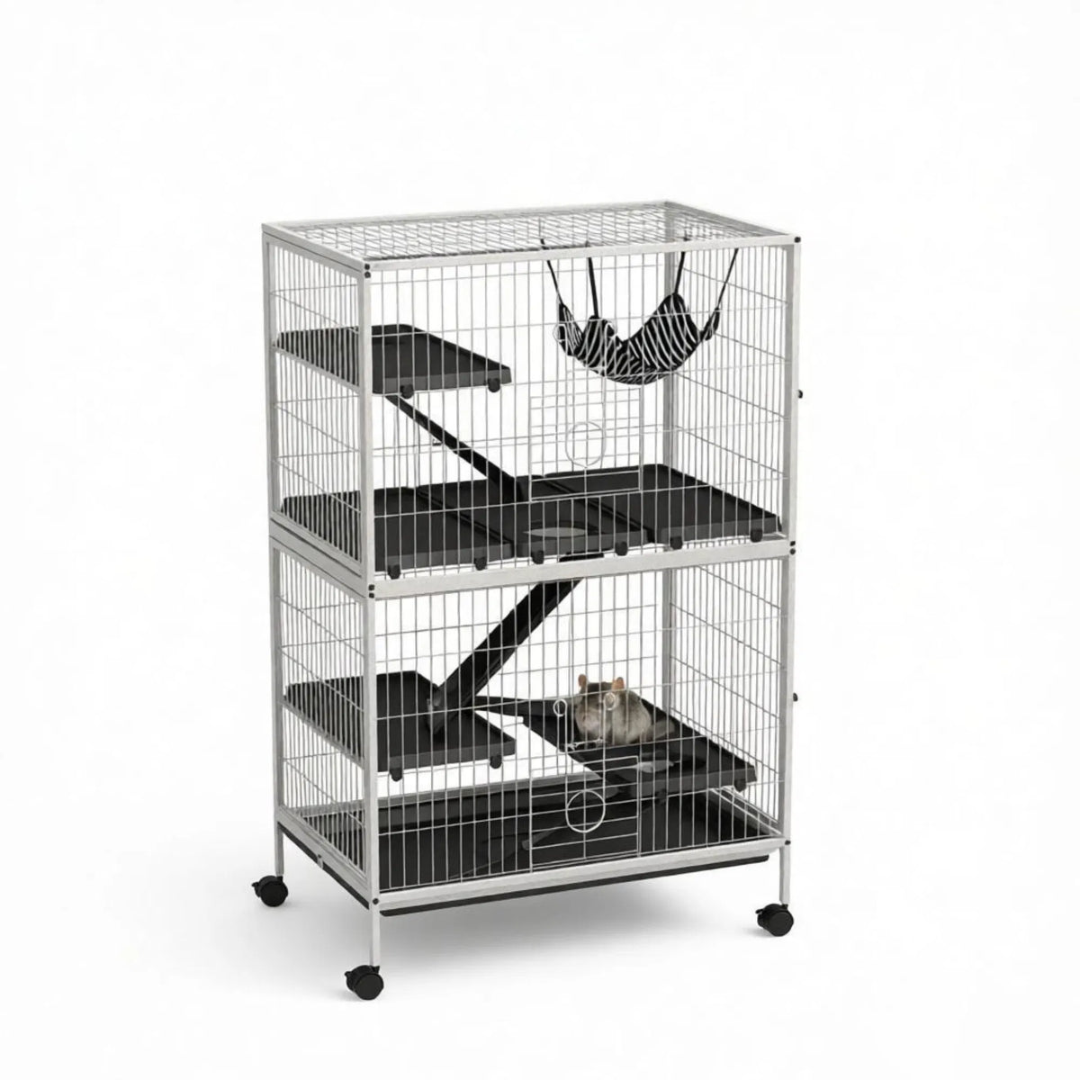 50 Inch Tall Rolling Ferret Chinchilla Cage Small Animal Pet Habitat with