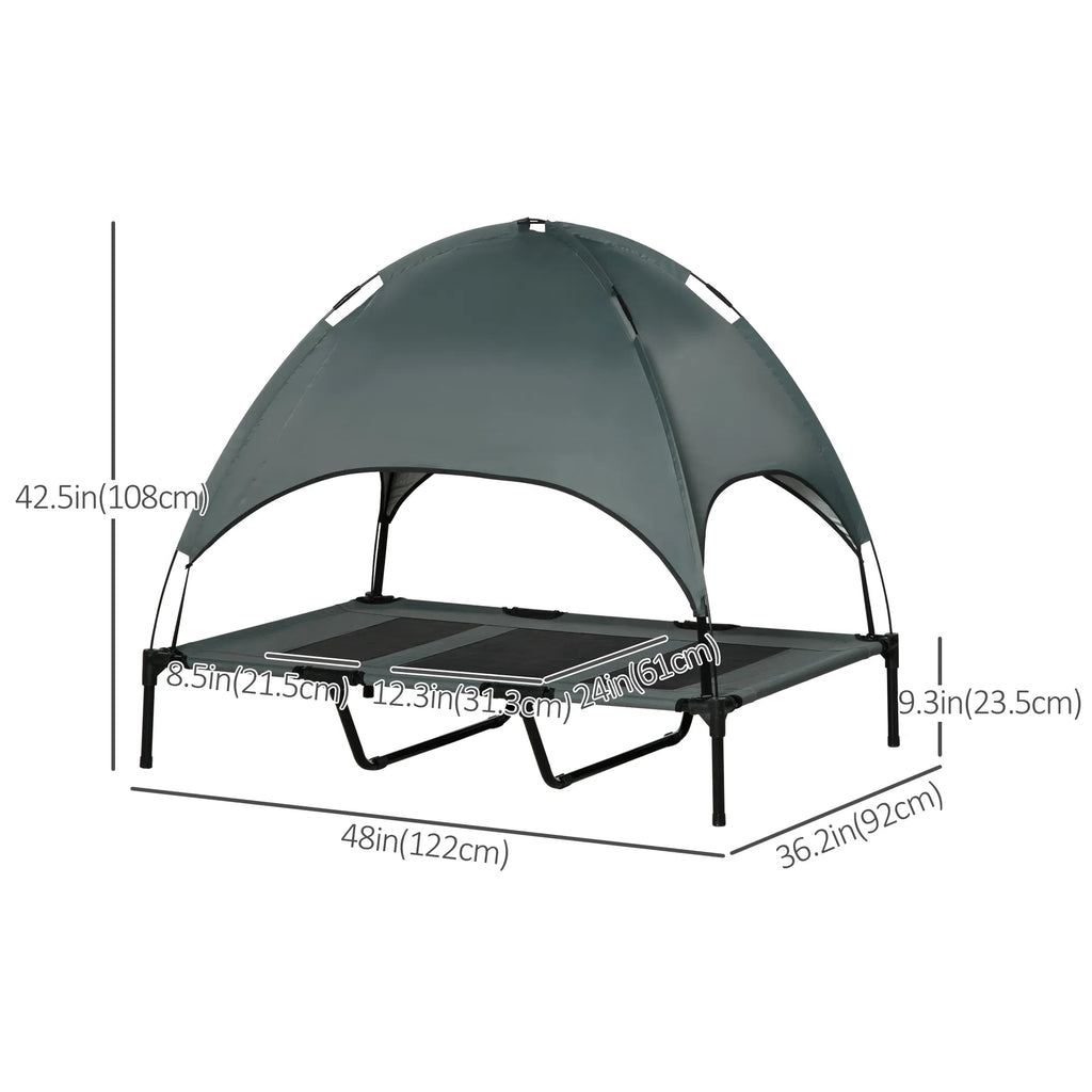 Elevated Dog Bed with Canopy Portable Raised Dog Cot for XL Sized Dogs Indoor - Image 5