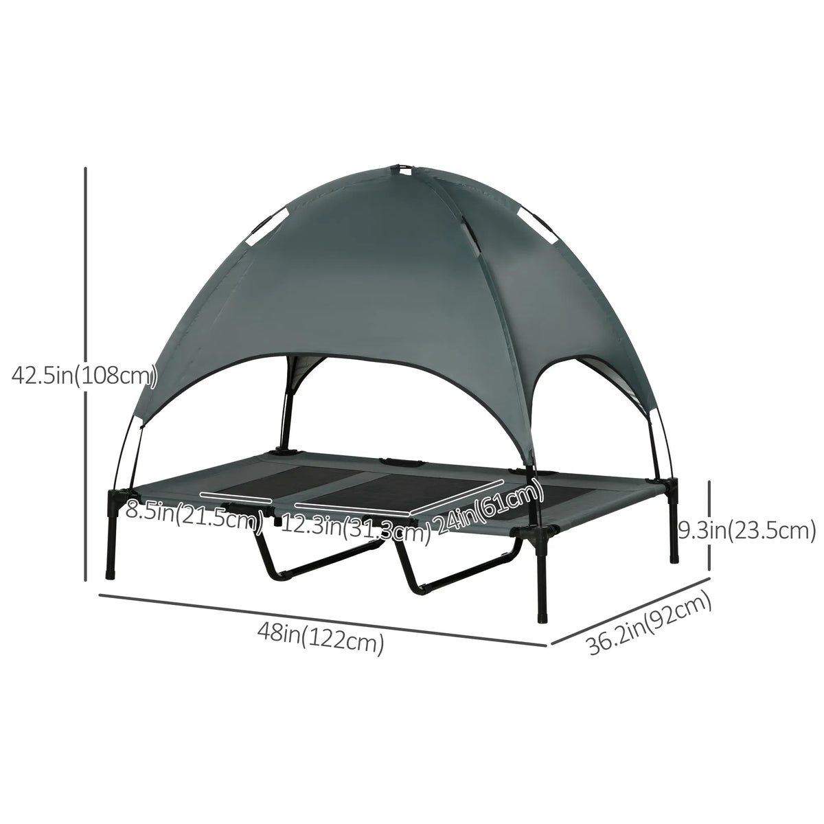Elevated Dog Bed with Canopy Portable Raised Dog Cot for XL Sized Dogs Indoor - Image 5