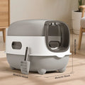 E Classic Grey Cat Litter Box Simple And Practical Large Space High Cost