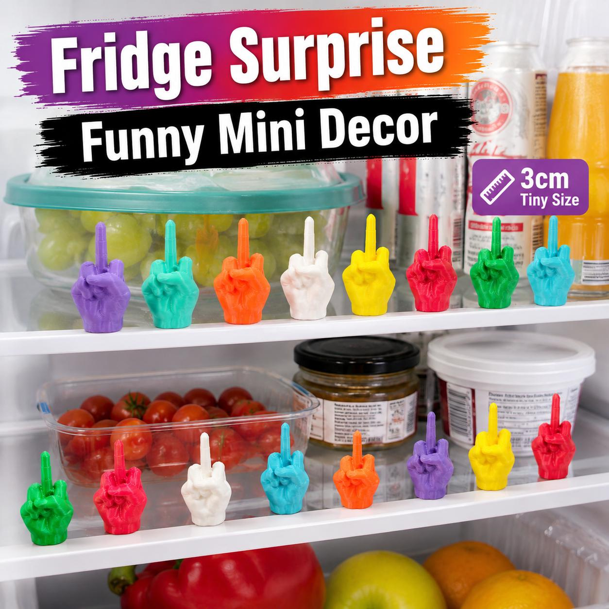 30pcs 40pcs Mini Hand Gesture Figurines Random Color 3D Printed Funny Desk - Image 3