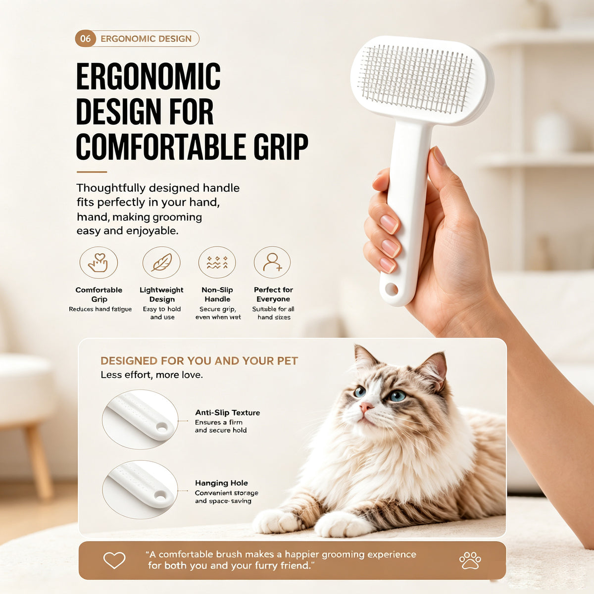 pet slicker brush for cats product angle 6