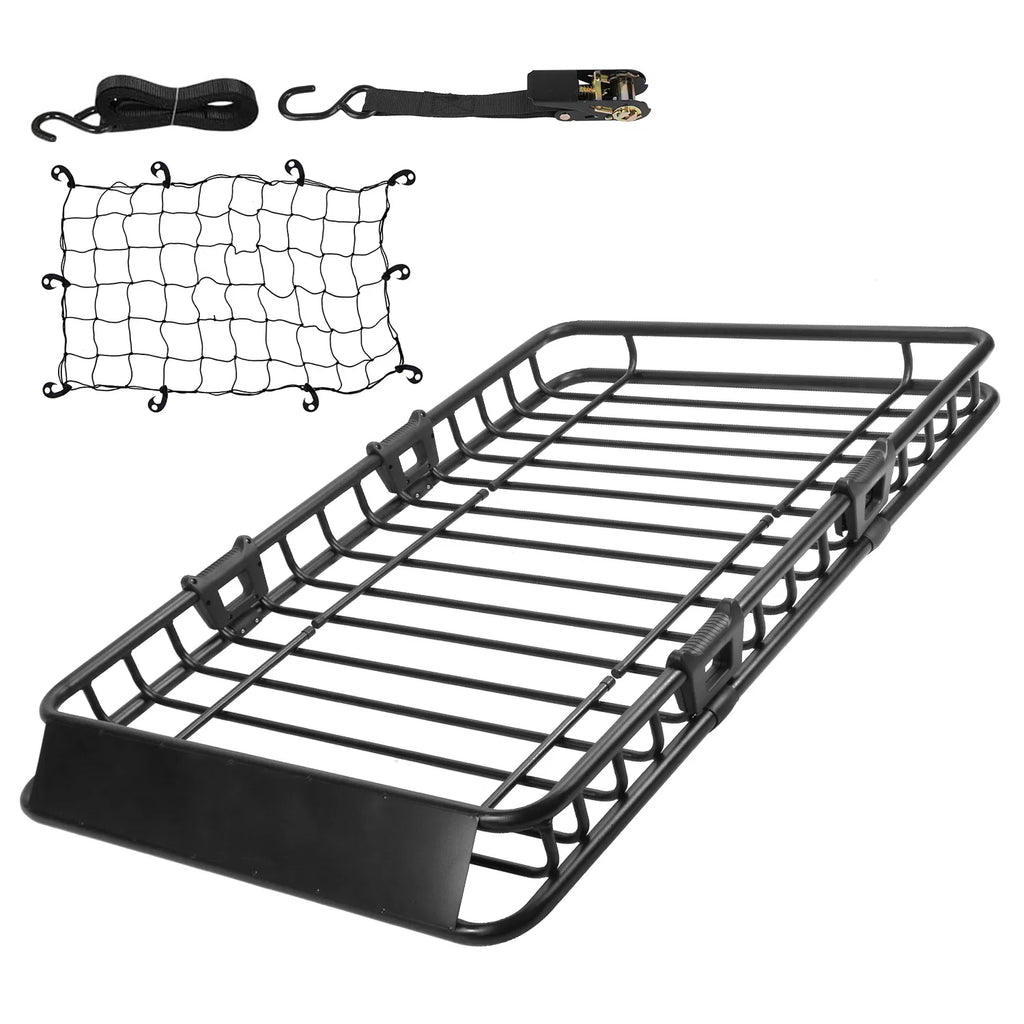 63x39x6.3in Universal Roof Rack Cargo Carrier Car Top Luggage Holder Basket - Image 4