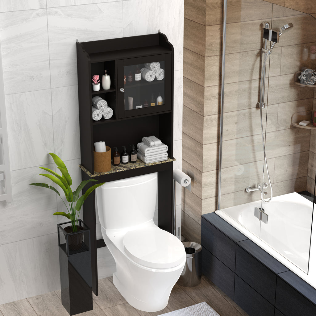 Espresso Over-the-Toilet Bathroom Storage Cabinet