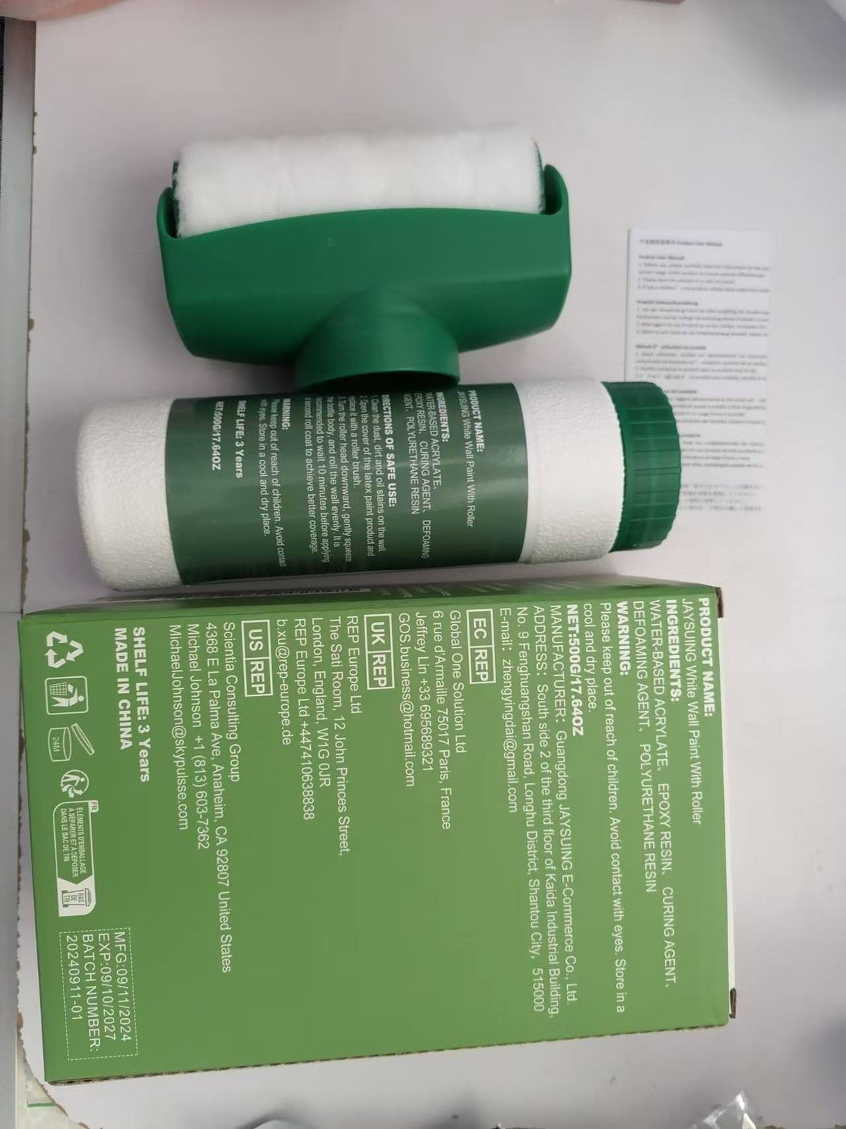 JAYSUING Roll On Wall Repair Paint Kit 500 g Kit - Image 3