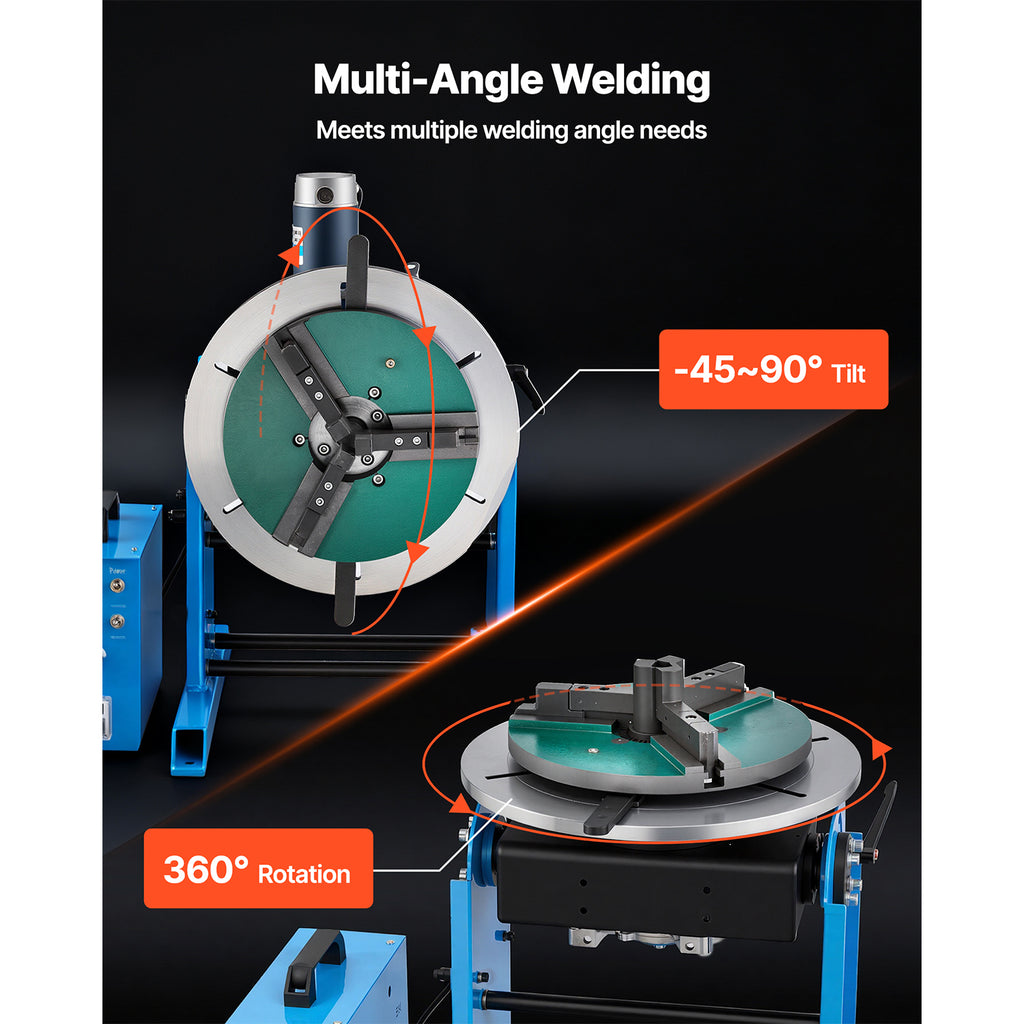 Rotary Welding Positioner 441 Lbs Load Capacity 45 To 90 Tilt Angle Welding - Image 3