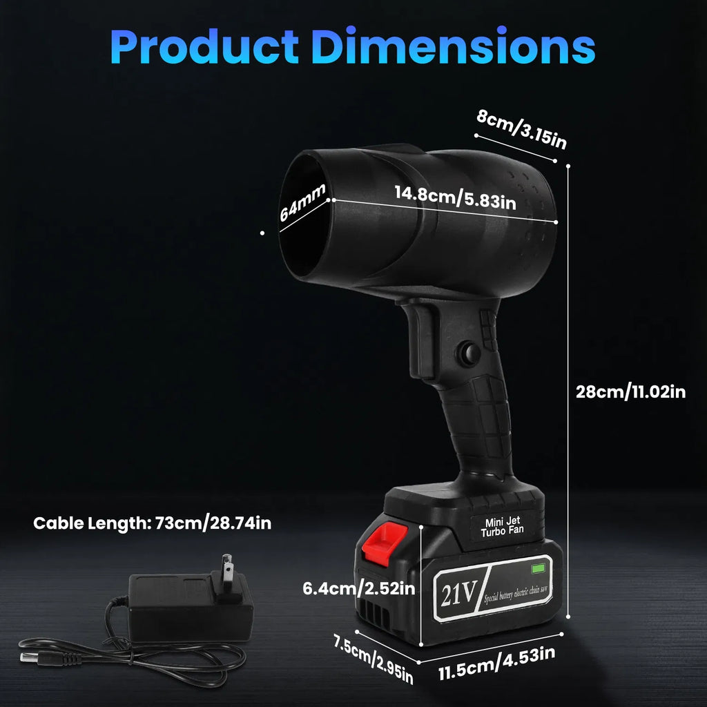 130000RPM Mini Cordless Leaf Blower Battery Operated Blower with 2x 3Ah - Image 5
