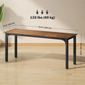 71" Computer Desk Desktop Desk with Metal Legs Rustic Brown