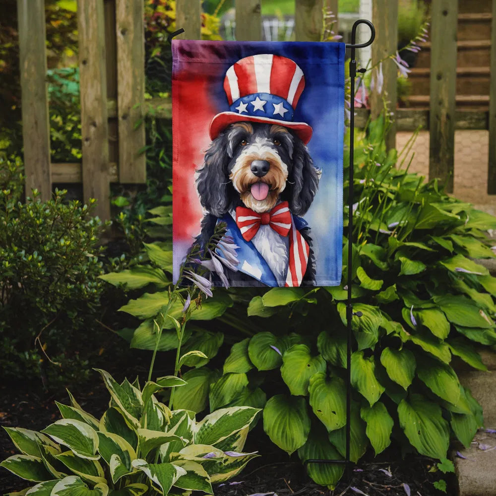 Bernedoodle Patriotic American Garden Flag Mailbox Flag Decorative Yard Flag - Image 3