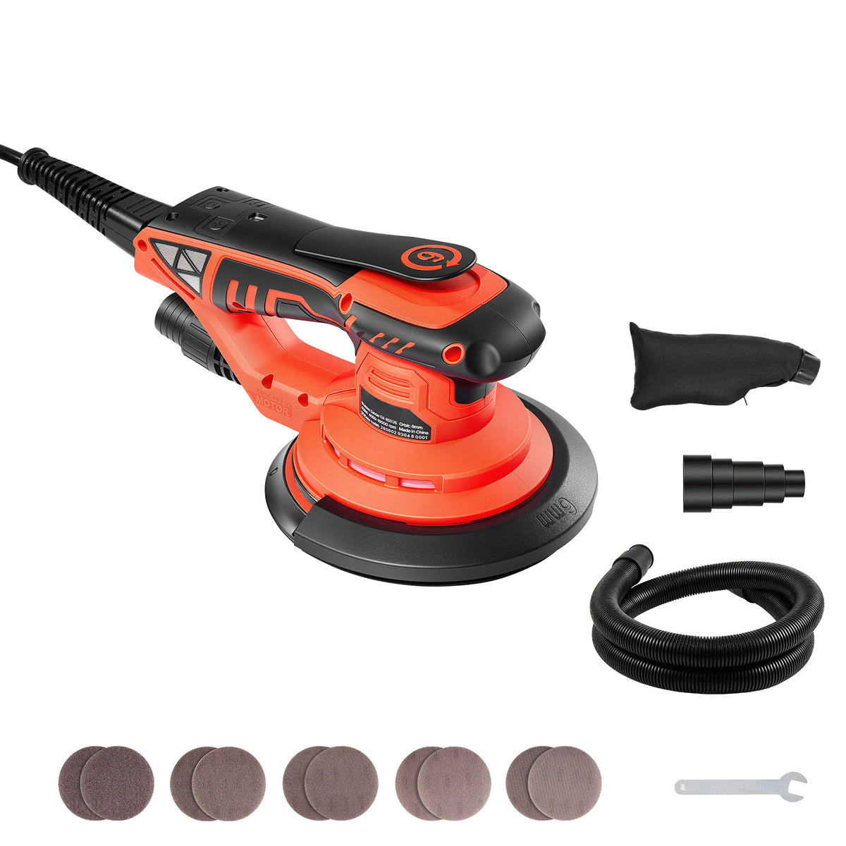 6 Inch Random Orbital Sander 400W Brushless Orbital Sander 4000 10000RPM 7 - Image 2