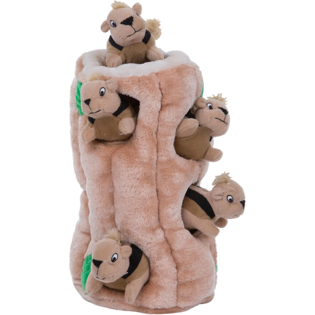 Squirrel Dog Toy Interactive 2in1 Plush Puzzle With 6 Squeaky Removable Squirrels - Image 2