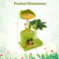 Cat Tree 22LBS Capacity Palm Tree Design with Self Groomer & Scratching Posts