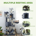 81" Large Cat Tree w/ Scratching Posts Condos Beds Hammocks Jumping