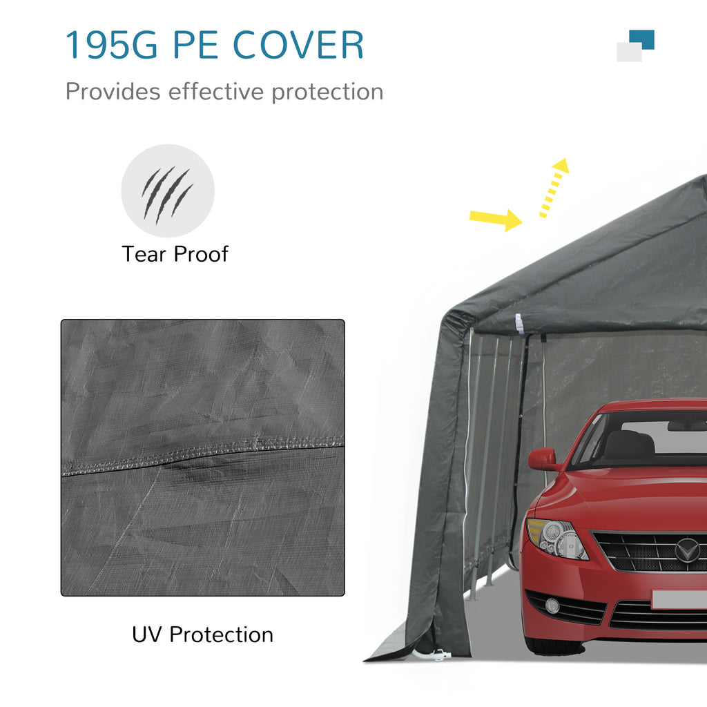 12 x 20 Carport Portable Garage Heavy Duty Storage Tent Patio Storage Shelter - Image 4