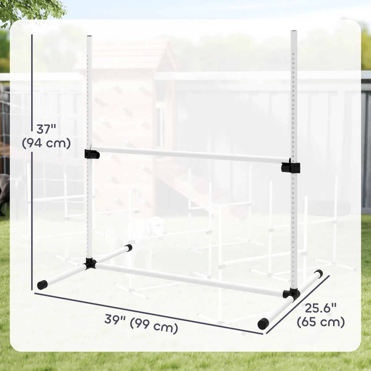 Set of 6 Dog Agility Training Equipment Adjustable Jump Bar Pet Exercise Kit - Image 3