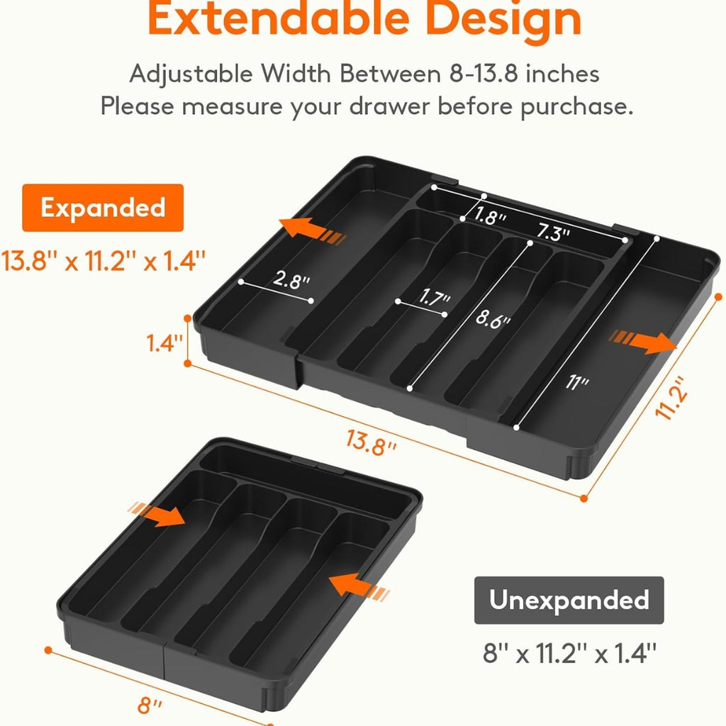 Expandable Silverware Organizer Utensil Tray For Kitchen Drawer - Additional Product View 8