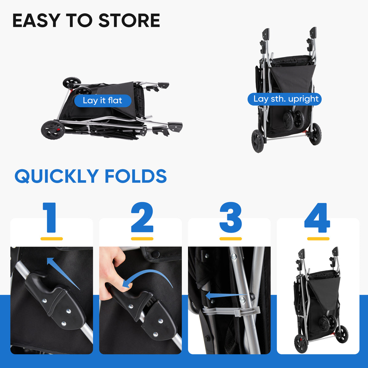 cat and dog pet cart packaging and components