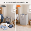 2PCS 80L Large Laundry Baskets Foldable Laundry Hamper Bags Spacious Clothes