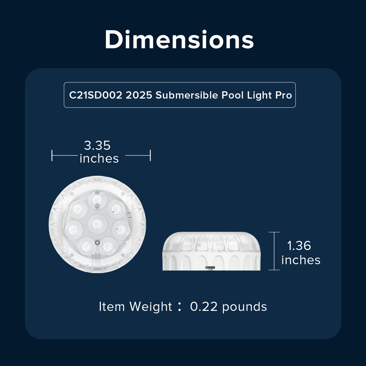 SANSI IP68 Waterproof RGB Pool Light Summer Rechargeable 20Hrs Outdoor LED - Image 5
