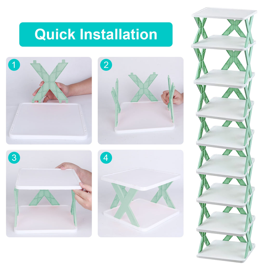1pc 9tier narrow entryway shoe product angle 6
