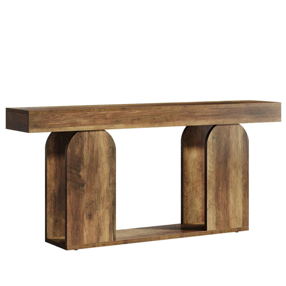 Rustic Brown Hallway Console Table