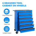 Rolling Metal Tool Chest with 6 Drawers 20" 6 Drawer Tool Chest Cabinet with