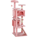 54" Cat Tree Multi Level Cat Tower with Scratching Posts Cat Condos Bed
